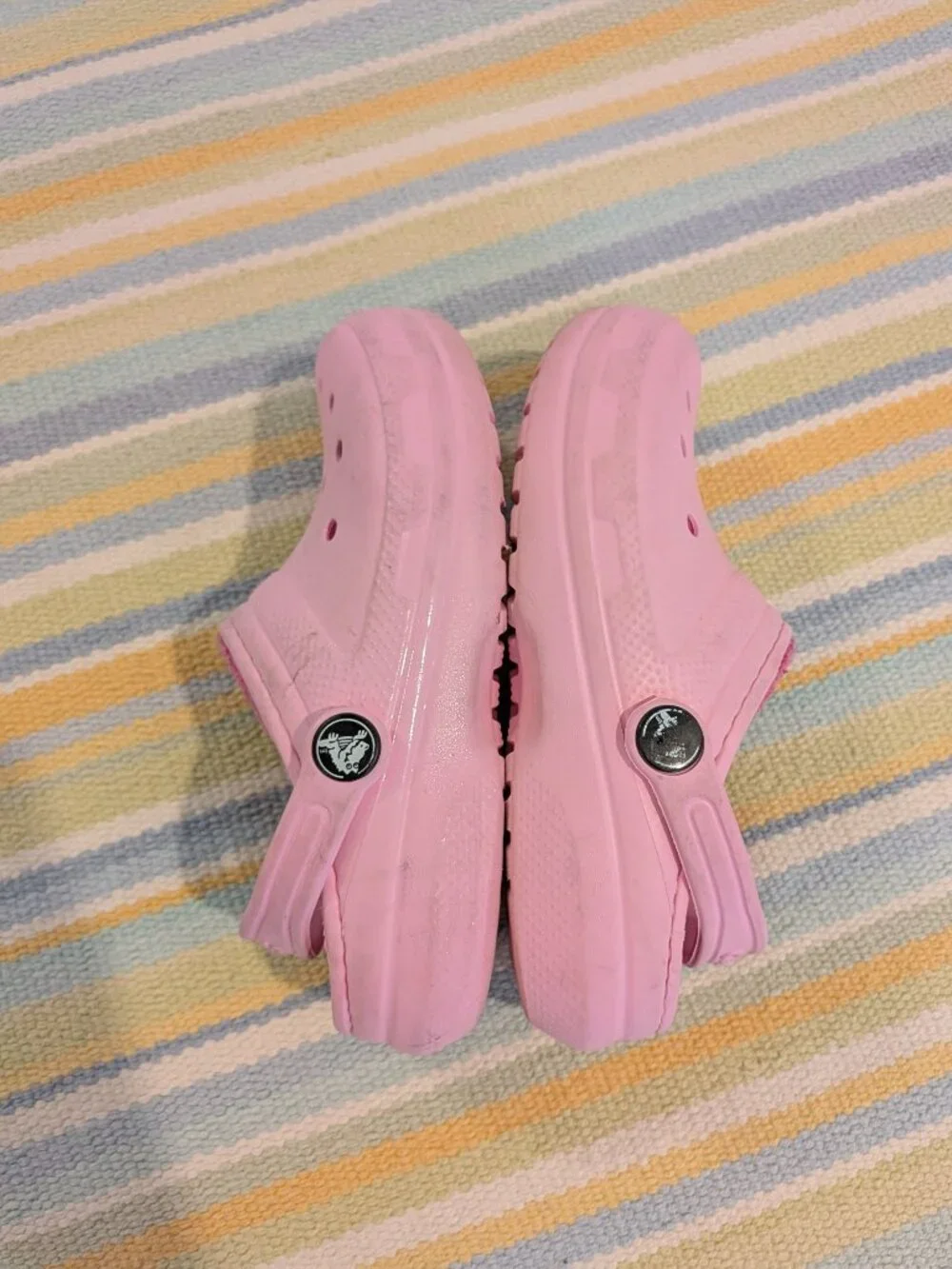 ⭐ Pink Lined Crocs size 12